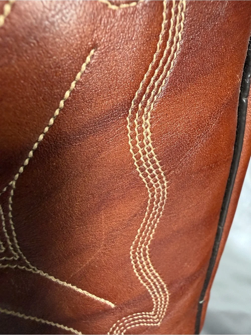 Kenny Rogers Leather Western Cowboy Boots Brown Men’s 10.5 D Rodeo Vintage